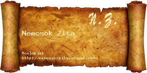 Nemcsok Zita névjegykártya